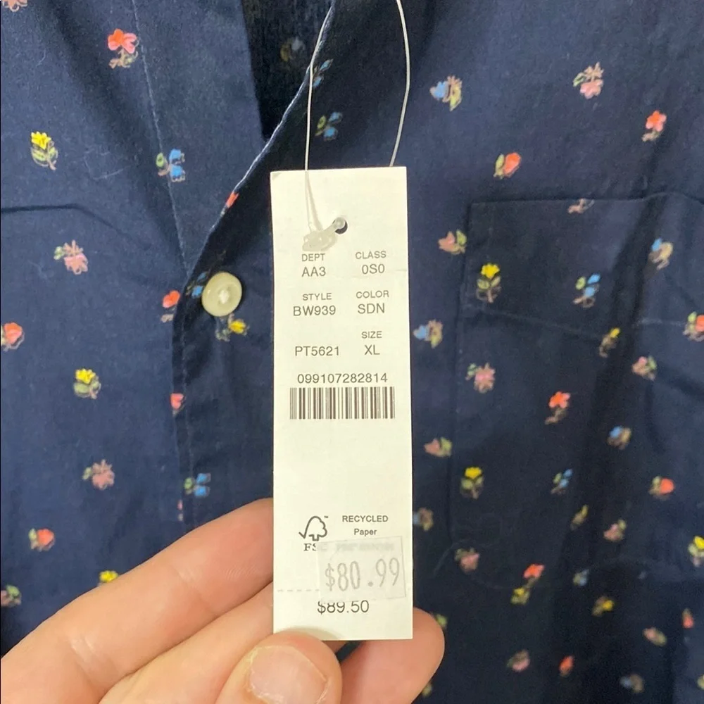 NWT Men's J Crew Button Down - Size XL